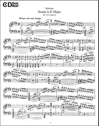 Screenshots notes Franz Schubert
