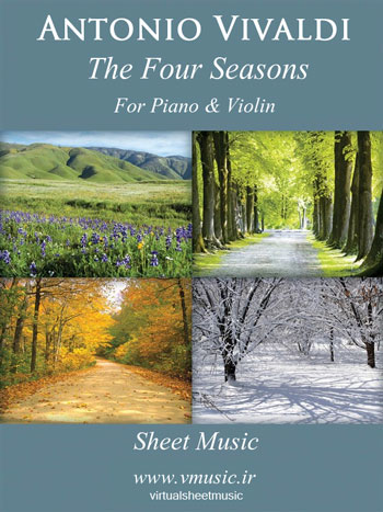 نت موسیقی چهار فصل ویوالدی برای ویولن و پیانو